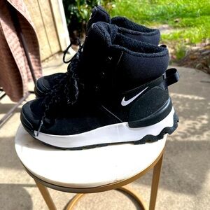 Nike Black and White High-Top Sneakers